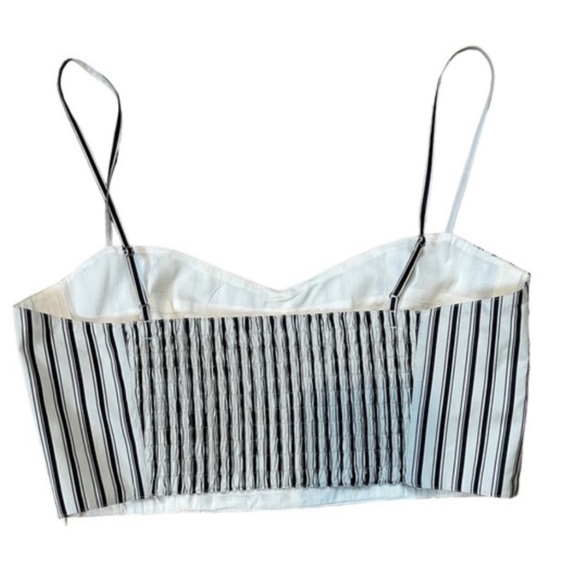 Theory bustier cropped top in cotton poplin - Picture 2 of 4